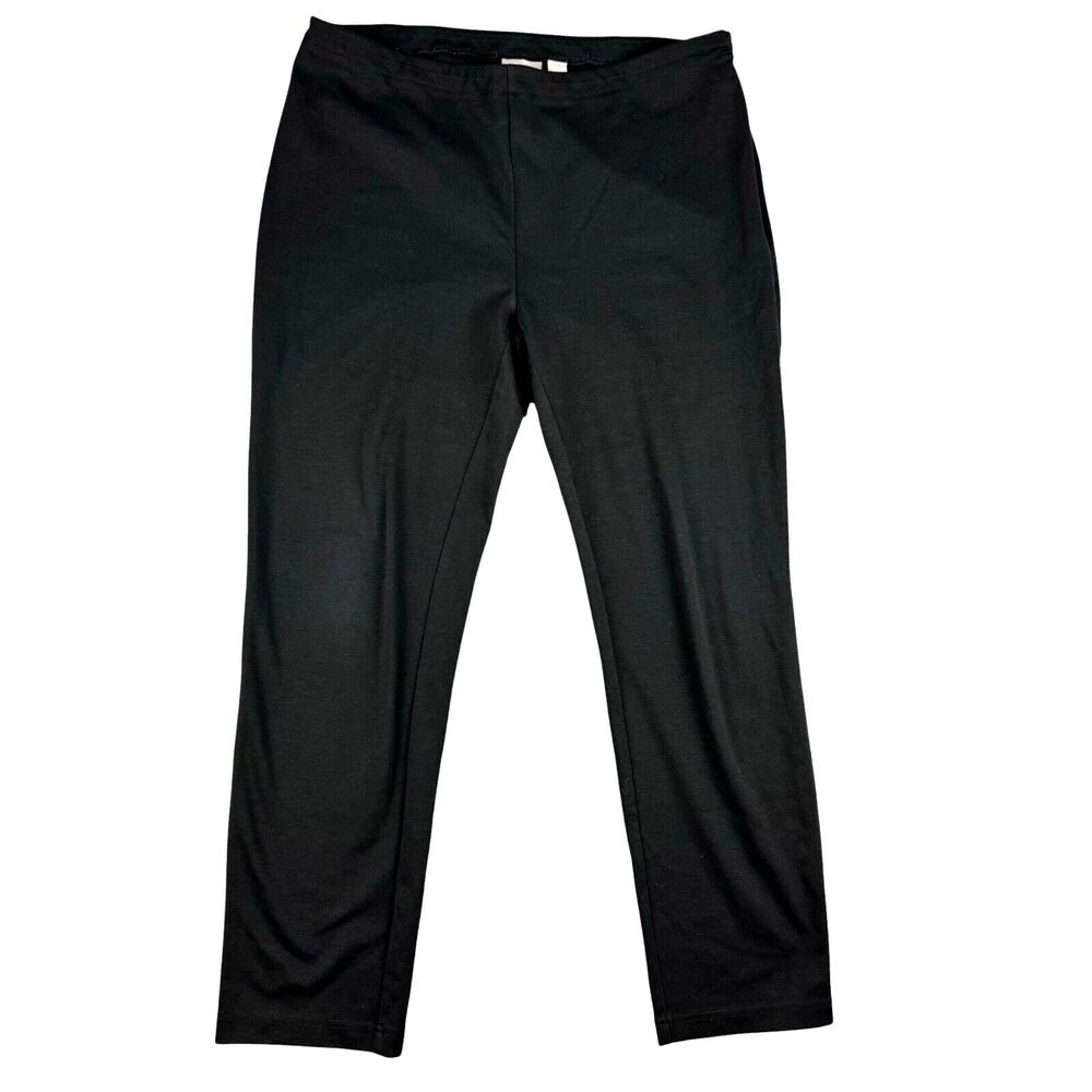 Chico's Pants Women's 1 Medium Black Career Short Preppy Business Professional